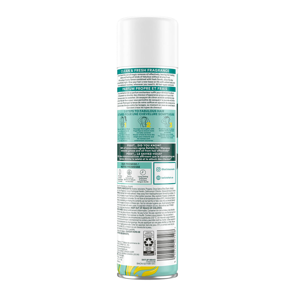 Batiste Shampoing Sec Original — emballage pratique pour la salle de bains.