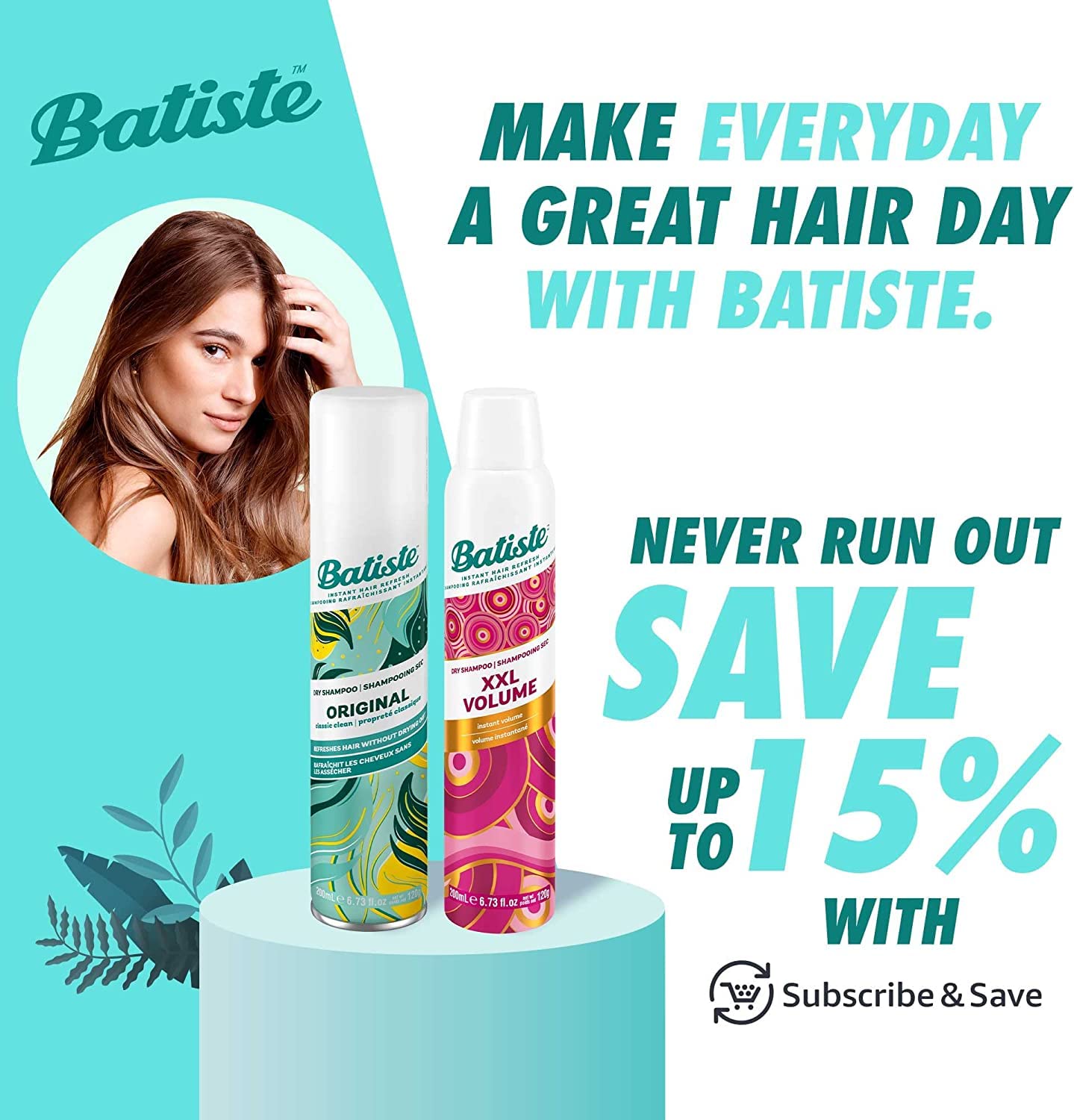 Batiste Shampoing Sec Original — non testé sur animaux, formule végane.