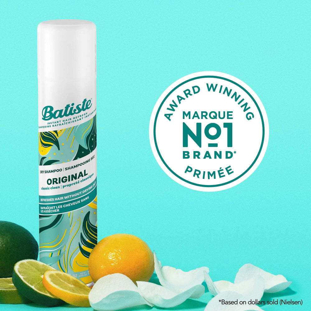 Batiste Shampoing Sec Original — pulvérisateur précis pour une application sans eau.