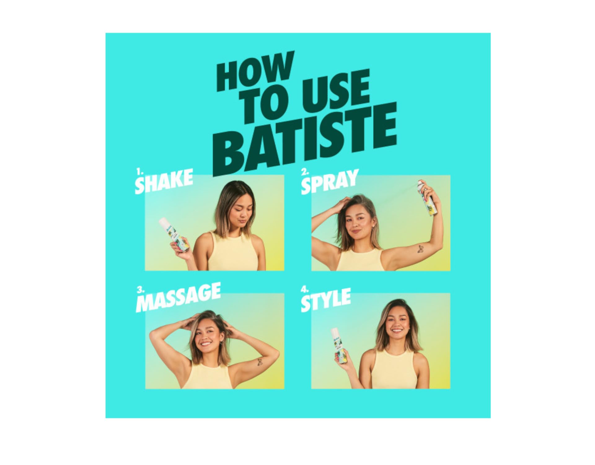 Batiste Original, utilisation en voyage pour rafraîchir sans lavage.