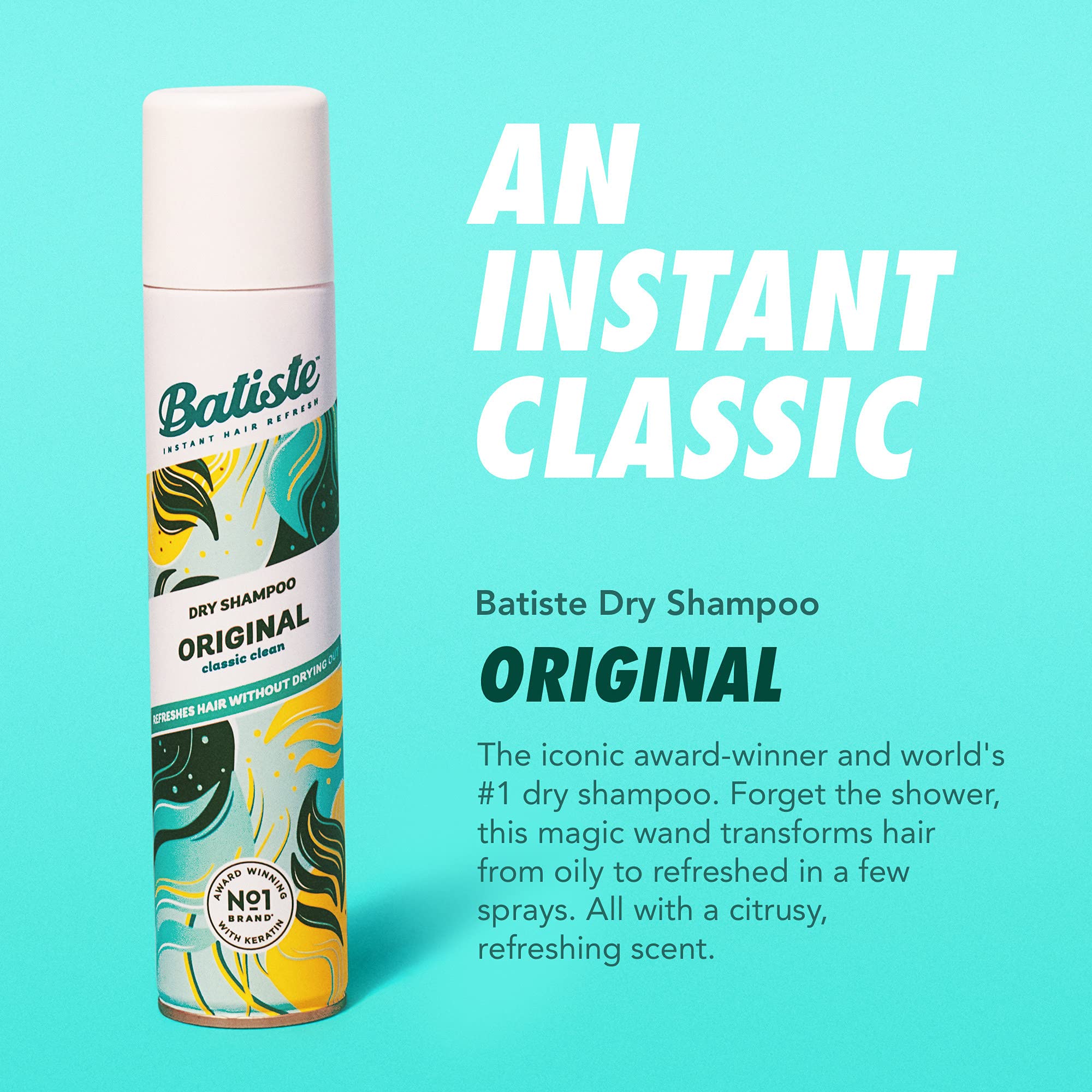 Batiste Shampoing Sec Original – volume et texture dès le premier passage.