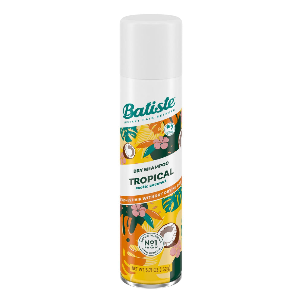 Batiste Shampoing-sec Tropical — bouteille prête à l’emploi pour un usage rapide.