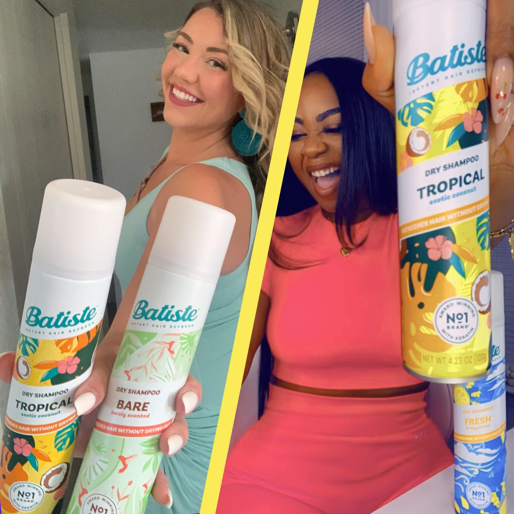 Batiste Shampoing-sec Tropical — cheveux plus volumineux entre deux lavages.