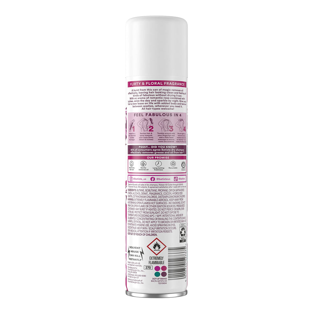 Batiste Shampooing Sec Blush, apporte texture et volume à la coiffure