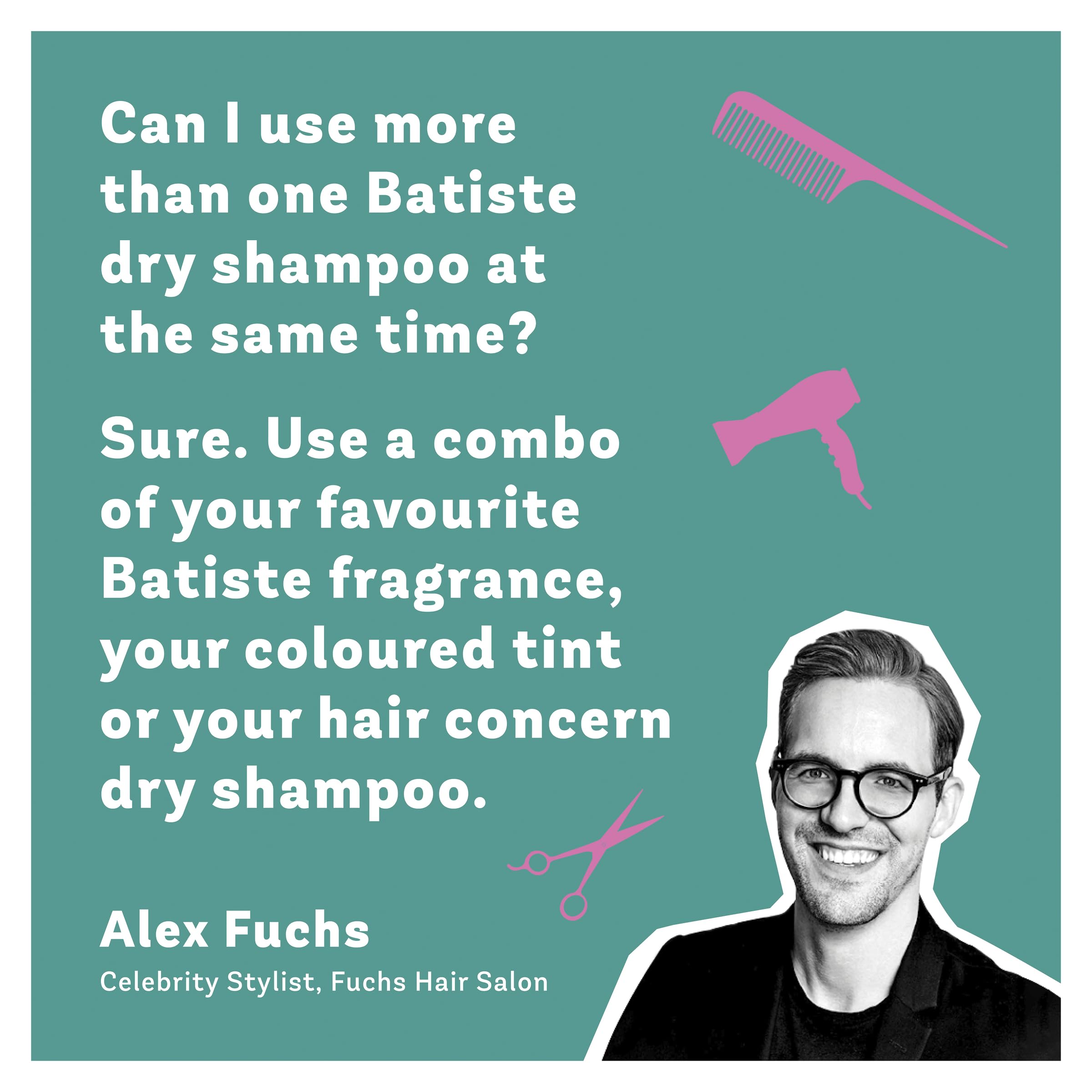 Batiste Shampooing Sec Blush, emballage compact, facile à transporter