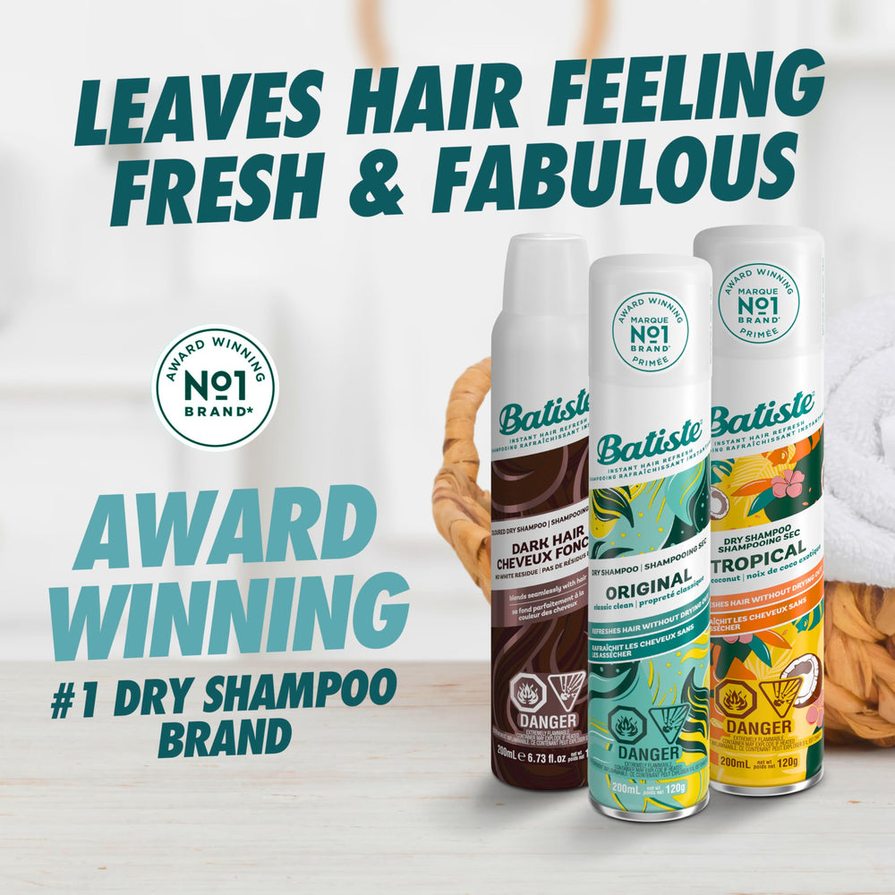 Batiste Shampooing Sec Brilliant Blonde — Application entre les lavages pour une fraîcheur rapide.
