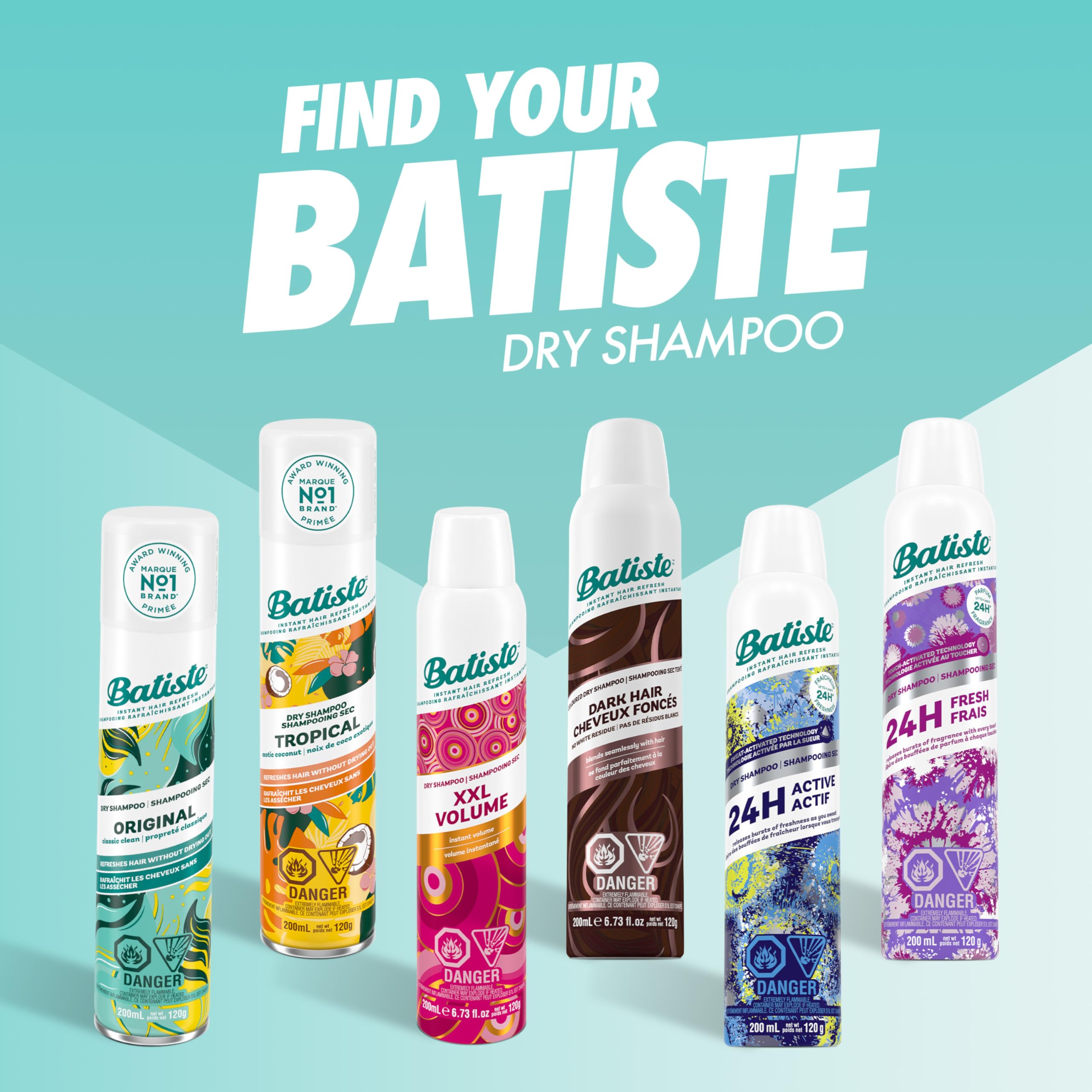 Batiste Shampooing Sec Brilliant Blonde — Nouvelle texture et éclat sans rinçage.