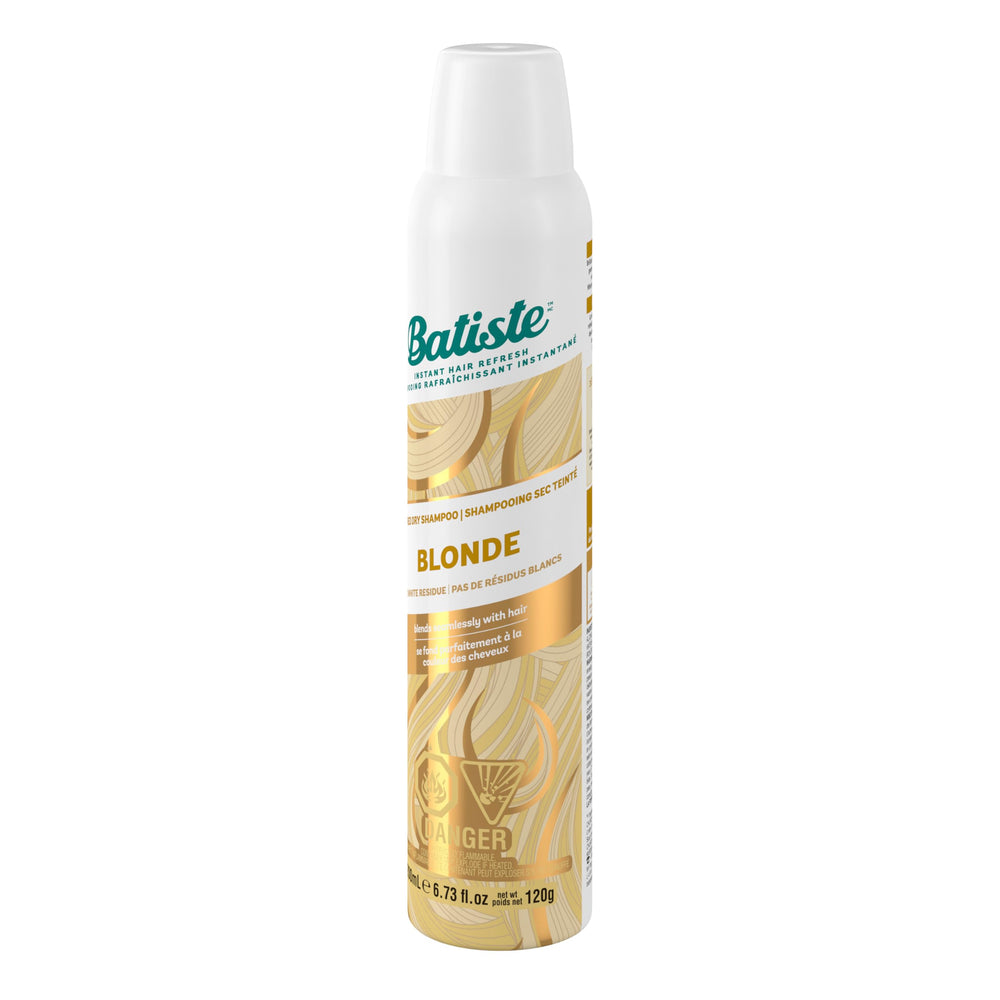 Batiste Shampooing Sec Brilliant Blonde — Parfait pour les matins pressés et les déplacements.