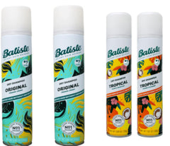 Batiste Spray Séche-Cheveux, pack variété Original Clean et Classic et Tropical, fraîcheur rapide.