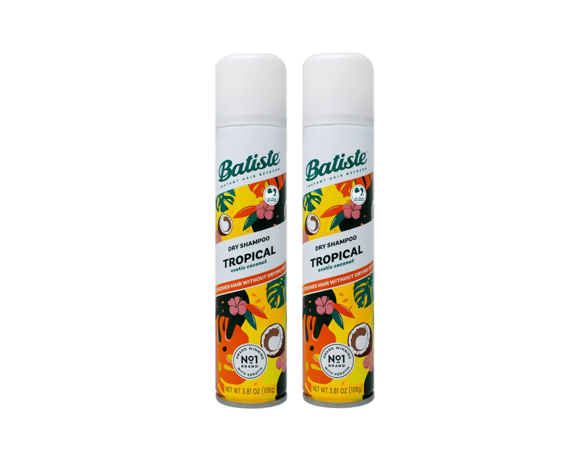 Batiste Tropical : image de la bouteille à pulvérisateur pour revitaliser les cheveux entre les lavages.