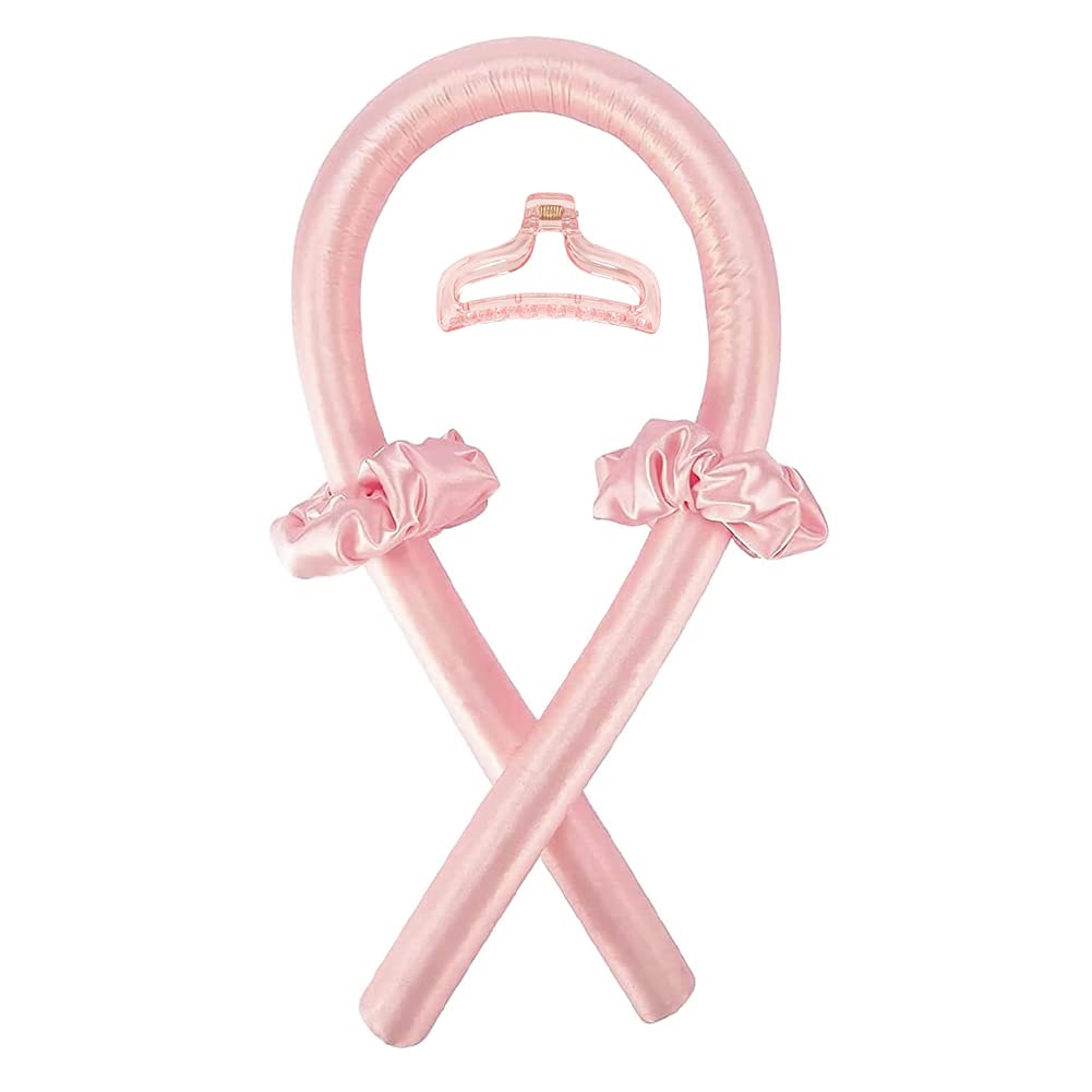 BATOUDE bandeau boucles sans chaleur rose — boucles naturelles douces.