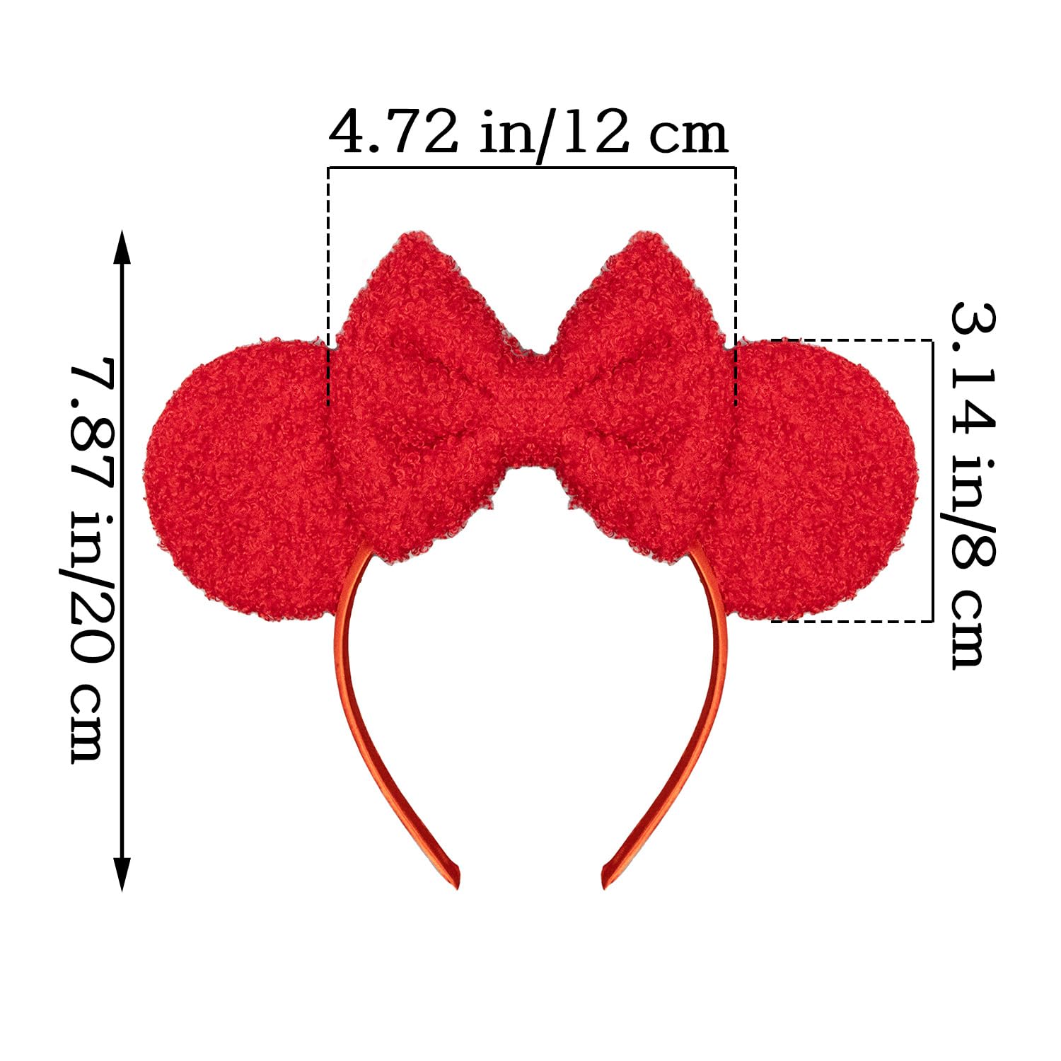 Batsysm serre-tête oreilles souris rouges, parfait pour une séance photo festive