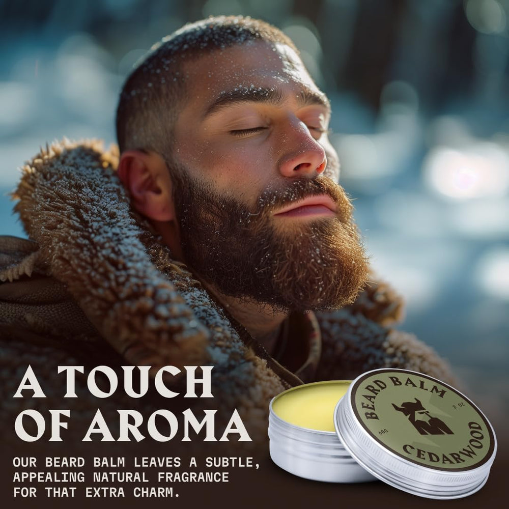 Texture onctueuse du baume Striking Viking — coiffage fluide et sans lourdeur.