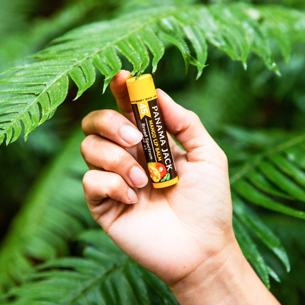 Baume lèvres Panama Jack SPF45 dreamsicle, texture agréable et soin quotidien.