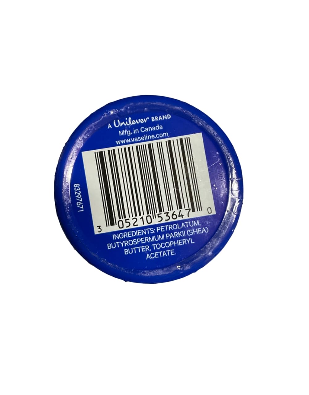 Lot de trois boîtes Vaseline pour lèvres, pratique en déplacement.