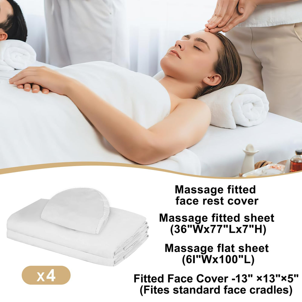 Housse table de massage Bavlesfuire avec repose-tete, ajustement sûr.
