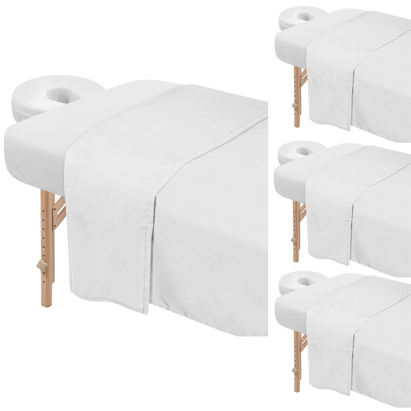 Draps table de massage Bavlesfuire blanc, douceur et confort pour les clients.