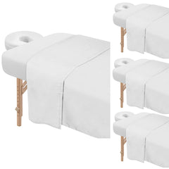 Draps table de massage Bavlesfuire blanc, douceur et confort pour les clients.