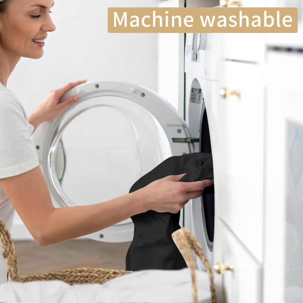 Bavlesfuire ensemble-draps-massage-microfibre-noir pour spa et cabinet.