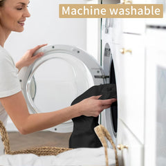 Bavlesfuire ensemble-draps-massage-microfibre-noir pour spa et cabinet.