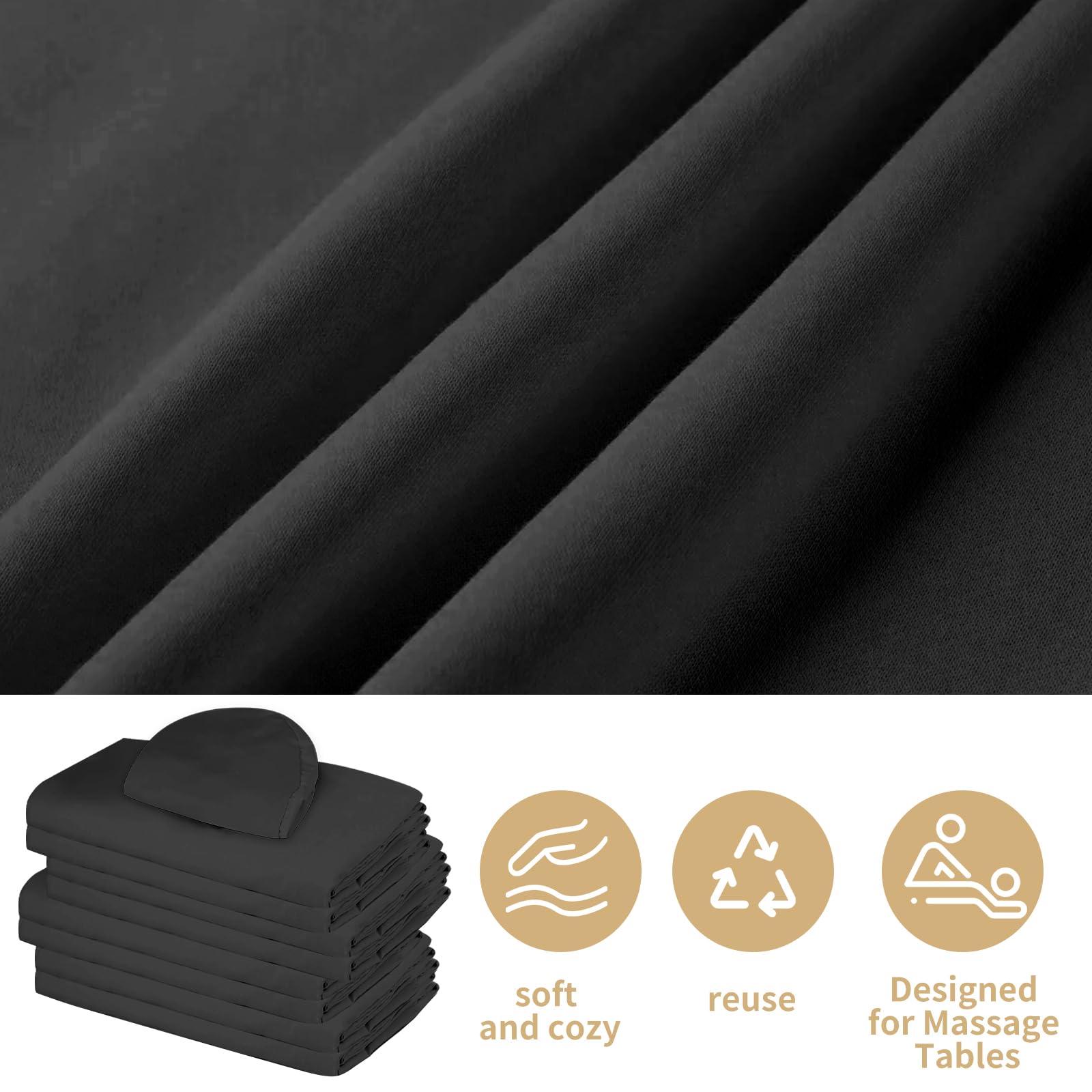 Bavlesfuire entretien-drap-table-massage-noir nettoyage facile et douceur maintenue.