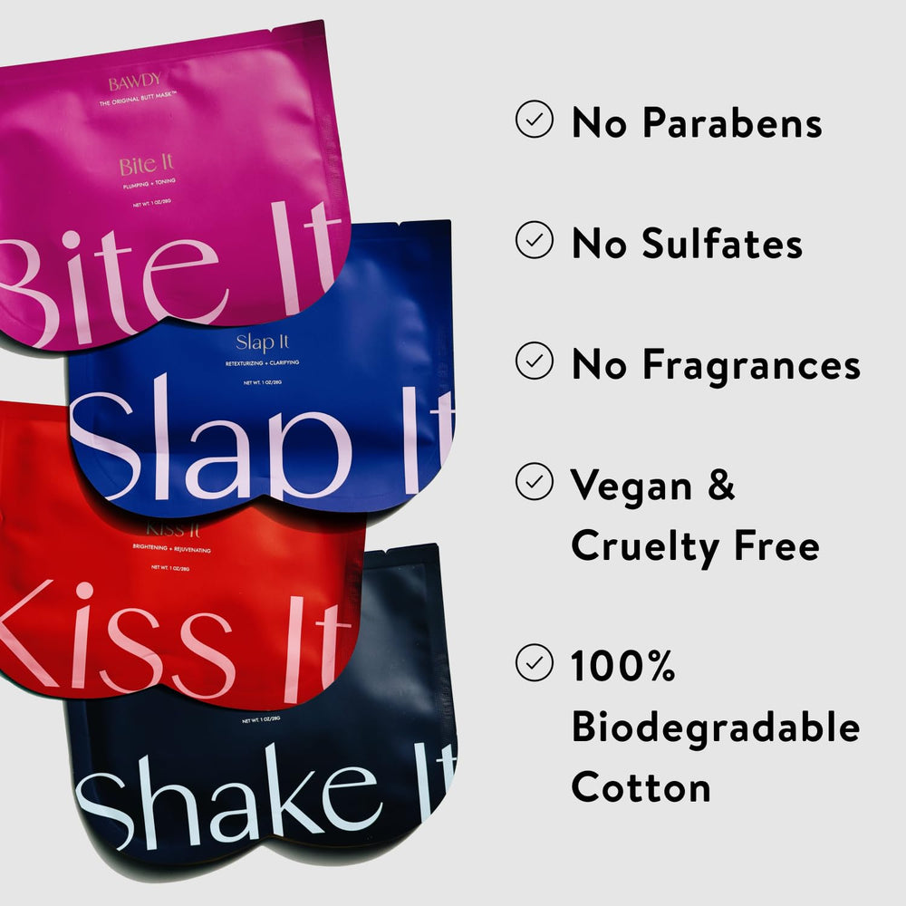 BAWDY Bite It masque fesses végane sans parabènes pour routine responsable