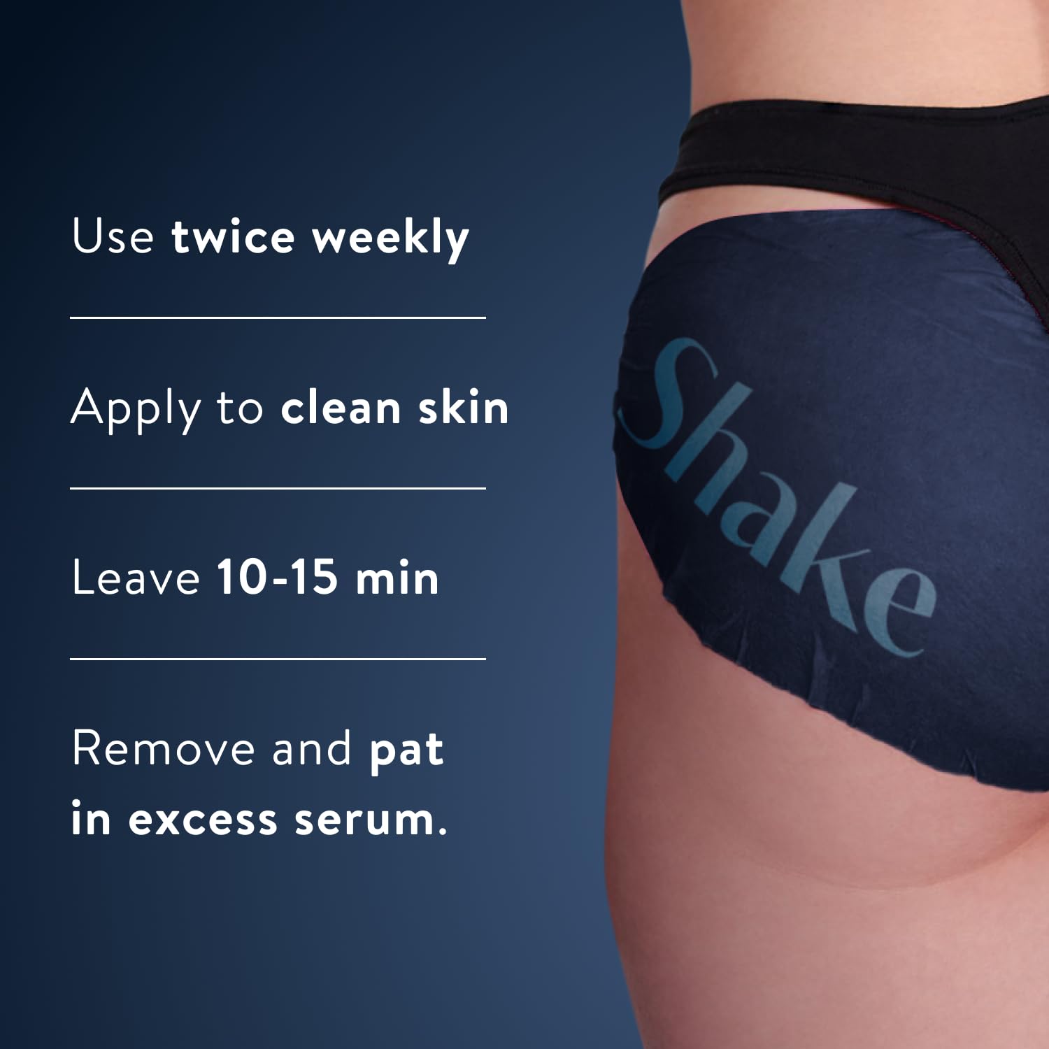 BAWDY Shake It – avant/apres visible sur les fesses, peau satinée.