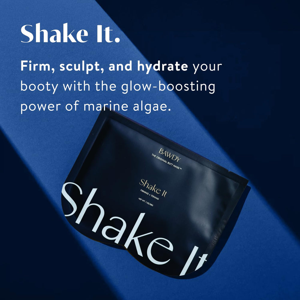 BAWDY Shake It – masque fesses lumière pour une peau radieuse.