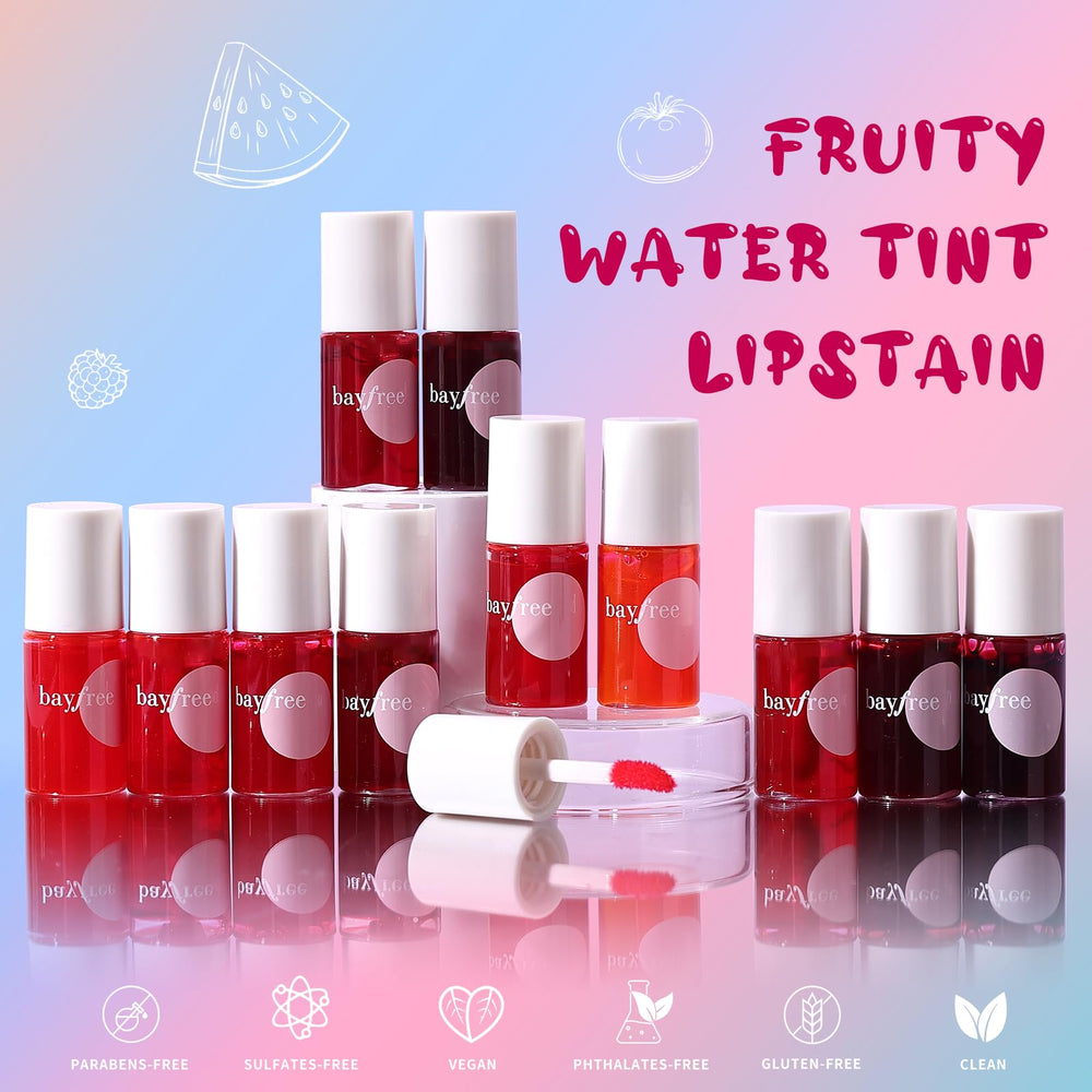bayfree Lip Tint Set, format compact ideal pour voyages et retouches.