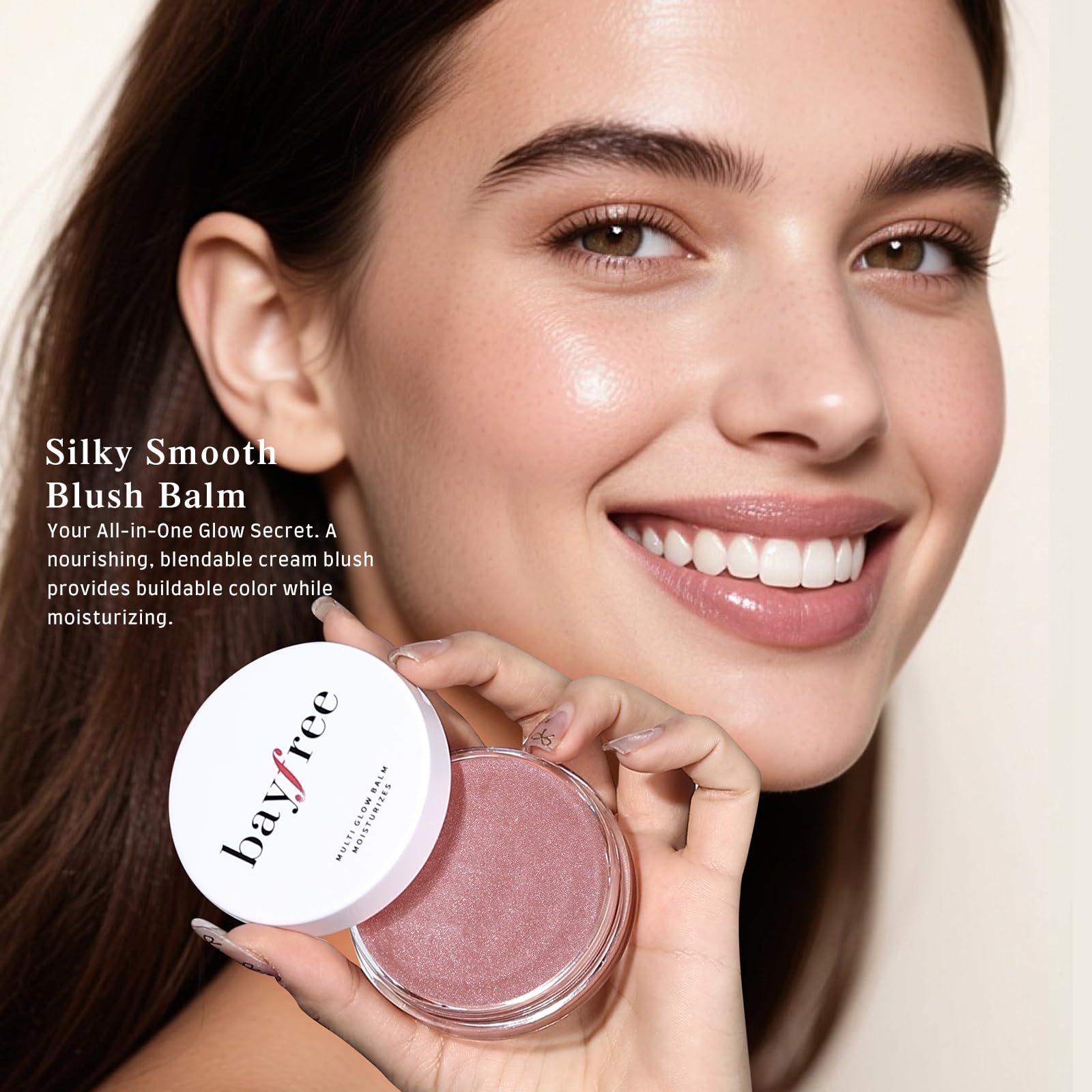 packaging élégant et pratique à emporter pour Bayfree Multi Glow Balm.