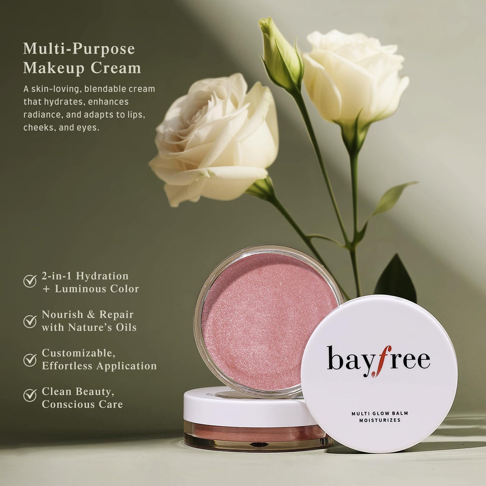 teinte naturelle sur les joues avec bayfree Multi Glow Balm