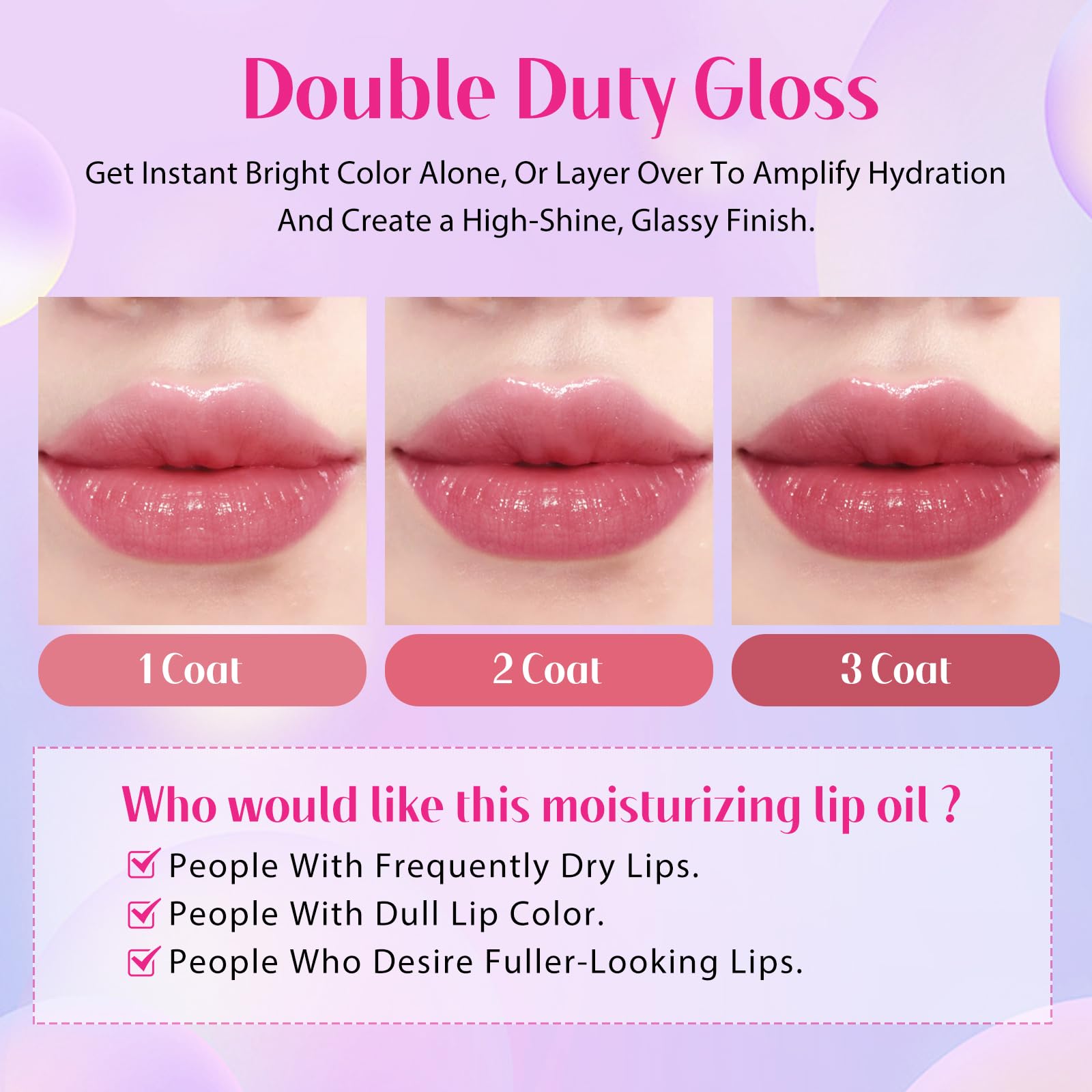 teinte constructible prête à être superposée pour un effet gloss.