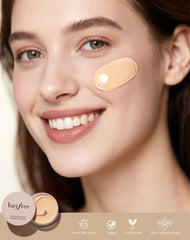 Bayfree texture crème naturelle : peau visiblement hydratée et lisse