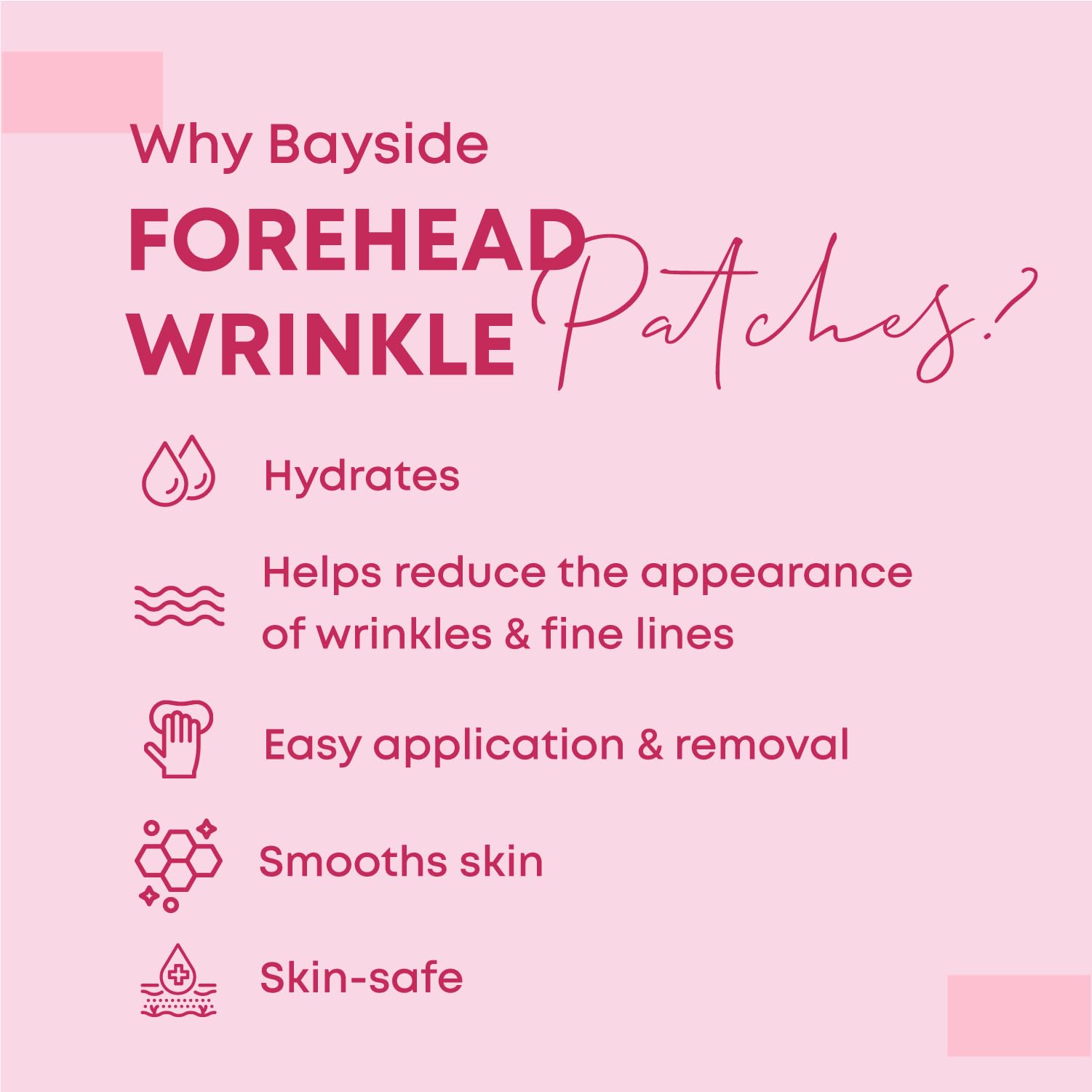 Bayside night routine patches worn during sleep for a refreshed look.