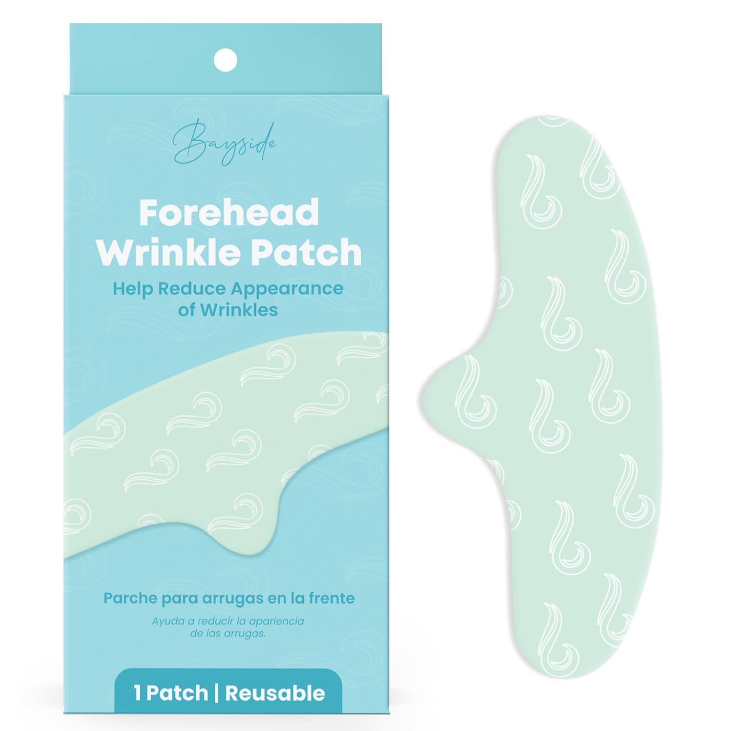 Patch frontal Bayside réutilisable pour atténuer les rides avec douceur.