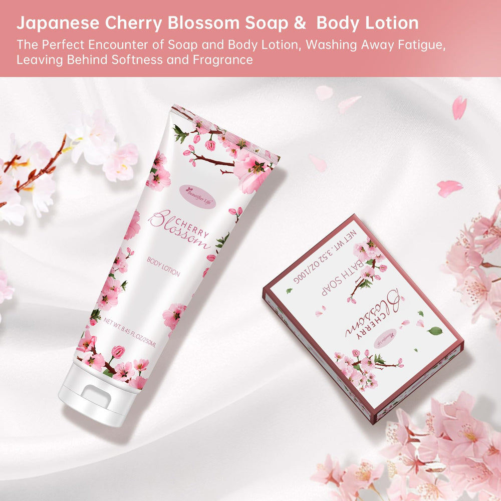 Bombes bain BBlove fleur de cerisier japonaise, effervescence et confort sensoriel.
