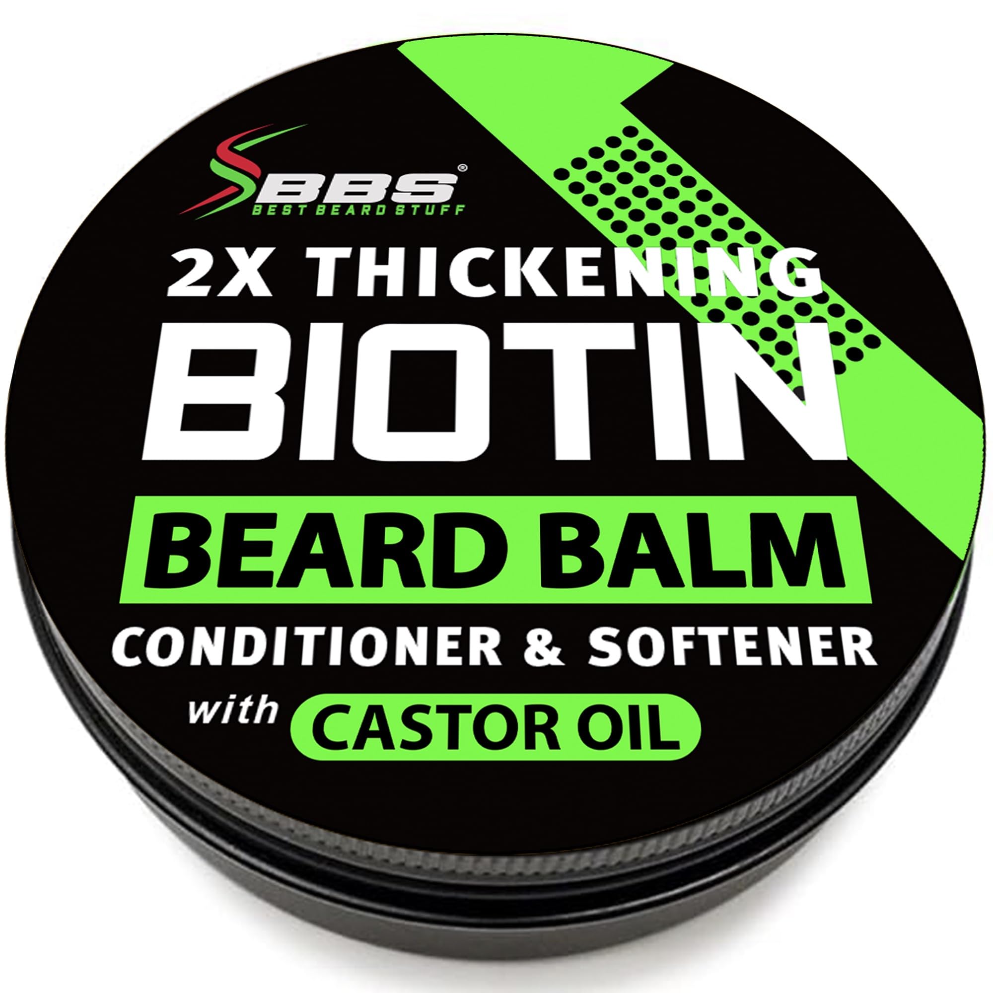 BBS Best Beard Stuff - flacon Biotine pour barbe mieux fournie et hydratée.