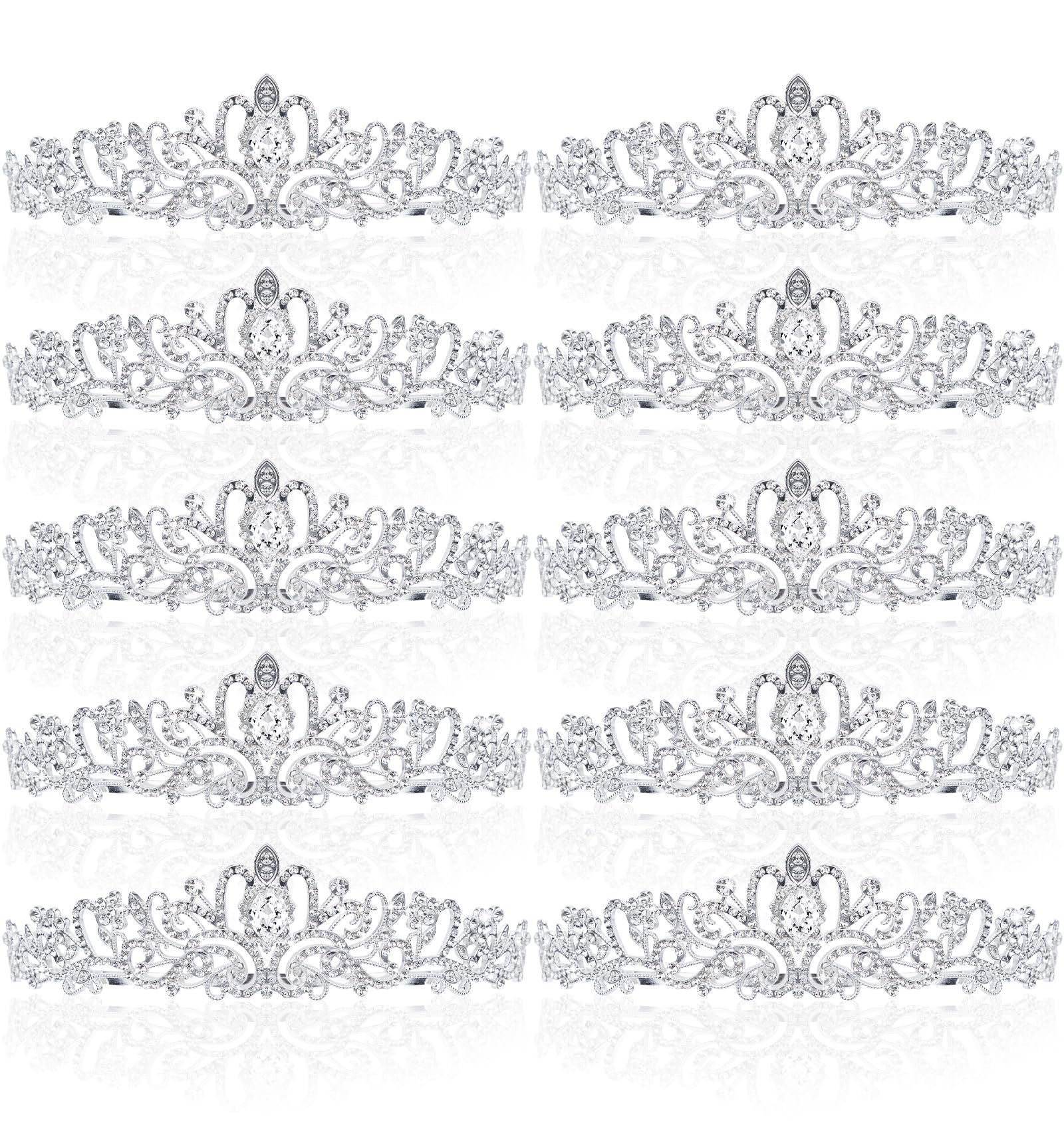 BBTO diadème crystal ensemble 10 pièces, prêt pour fête et mariage.