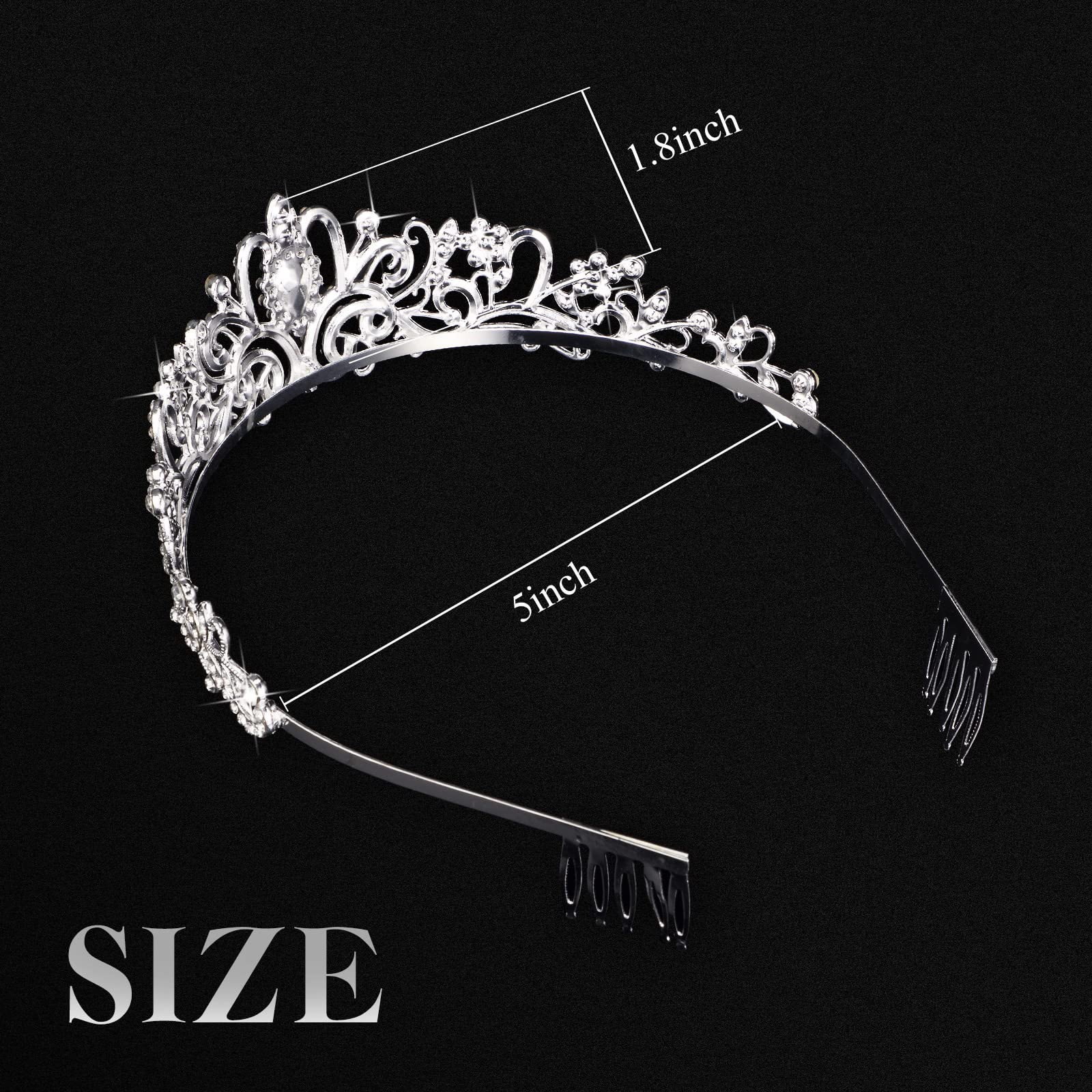 BBTO diadèmes crystal reflets lumineux pour un look scintillant.