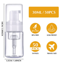 BBTO flacons-pompe-mousse 30ml transparents, pratique pour organiser les cosmétiques.