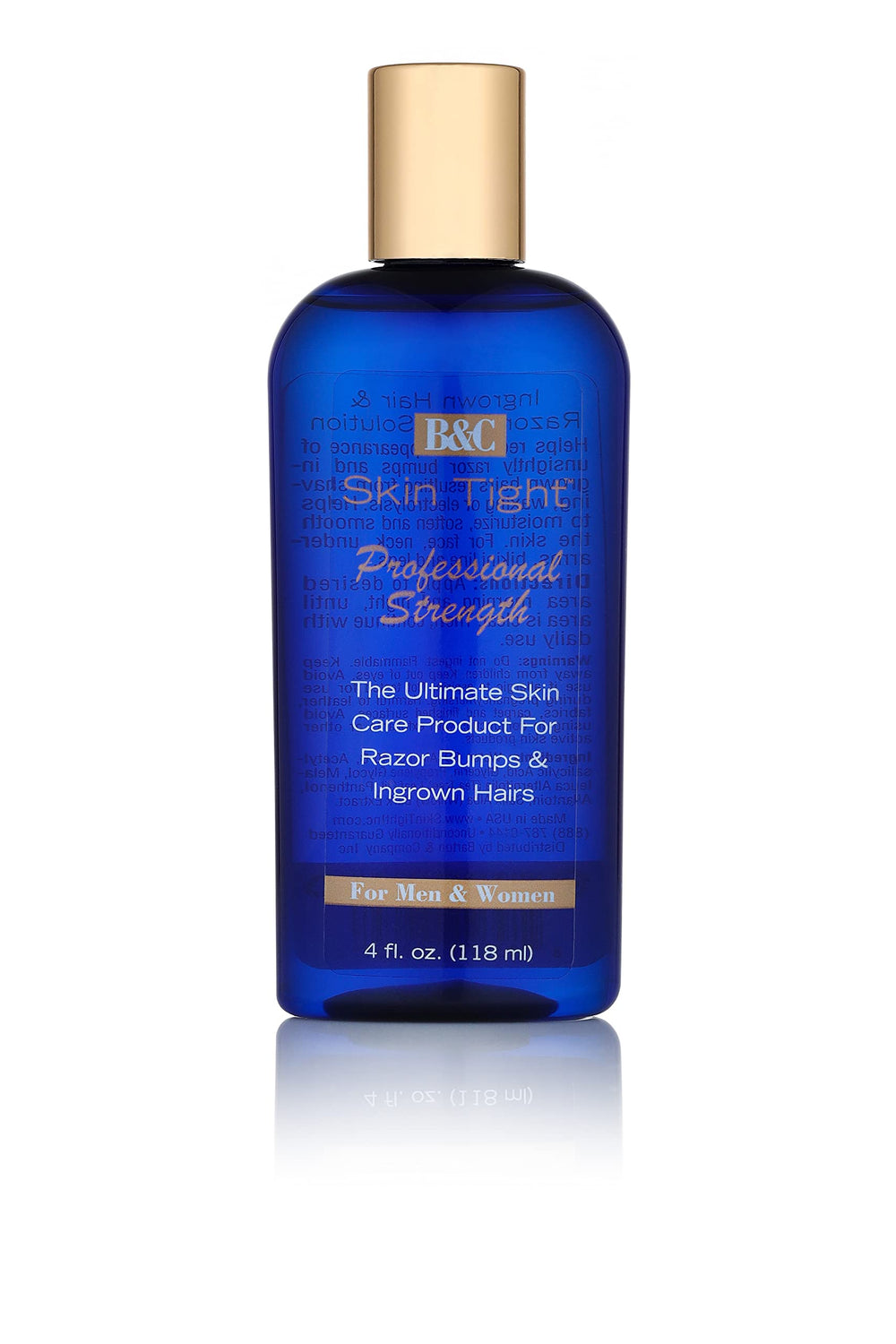 B&C Skin Tight Lotion apaise poils incarnés et irritations de rasage, hydrate et adoucit la peau.