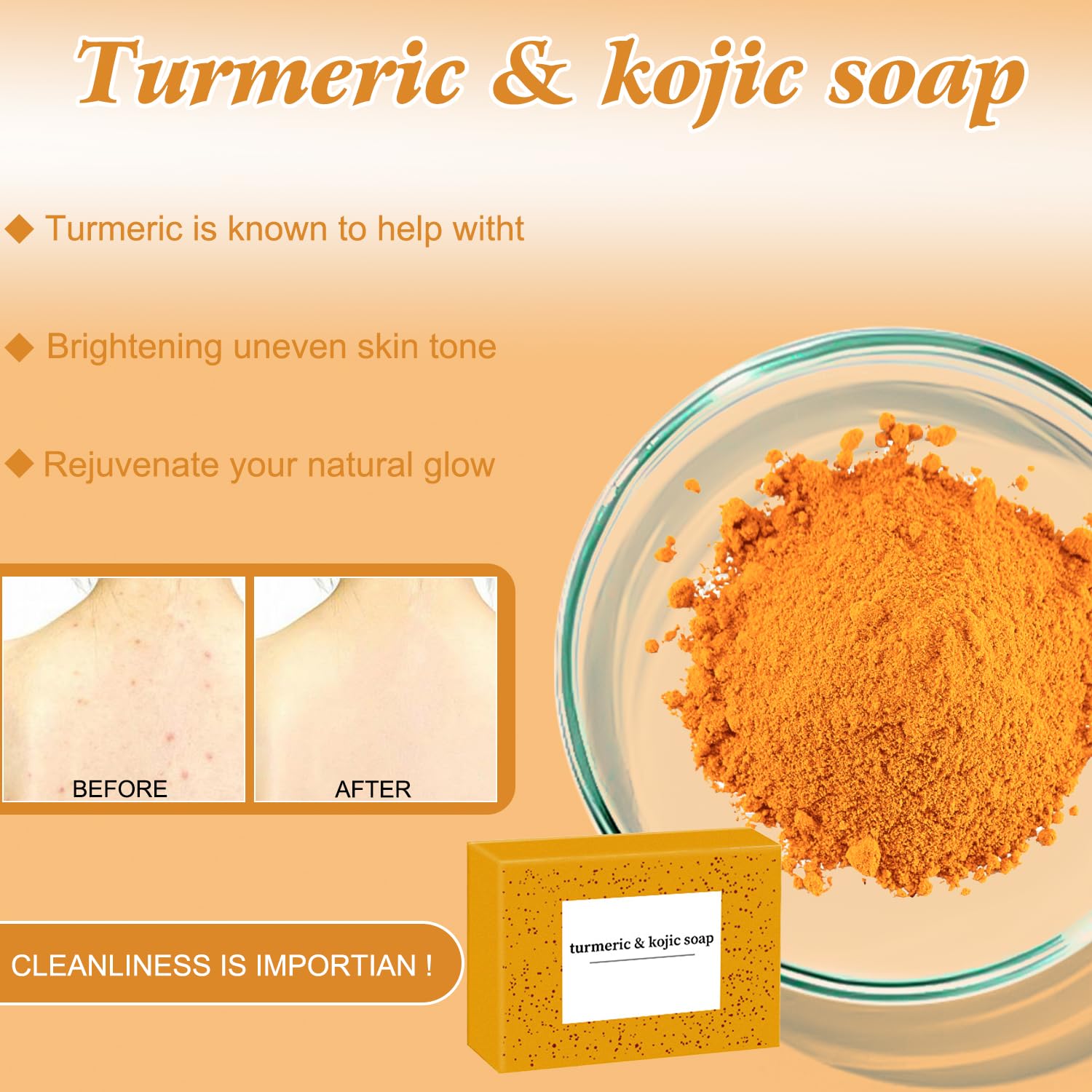 BCBU Curcuma - Savon au curcuma: nourrissant et hydratant durable