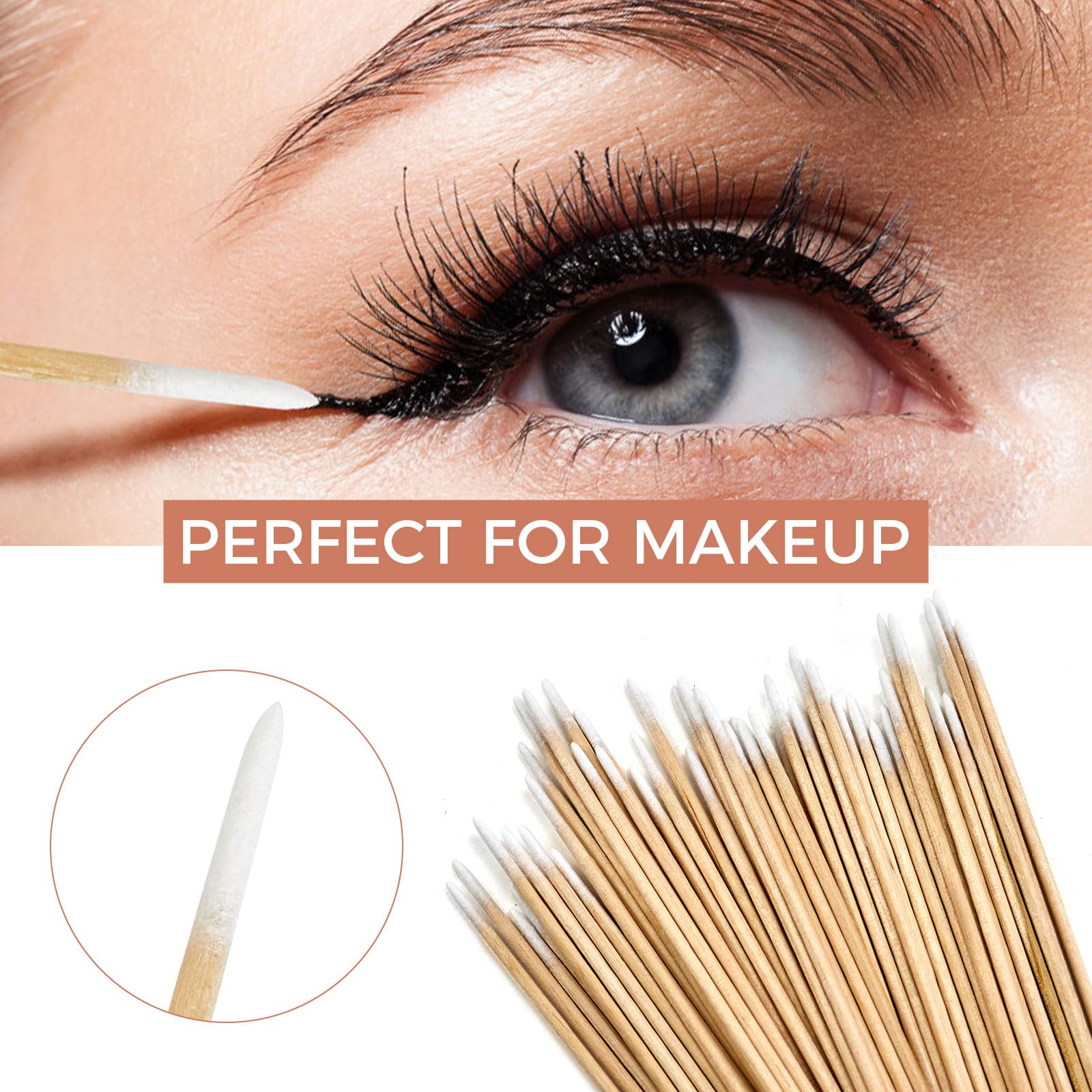 Bcowos application précise: coton-tiges pour maquillage.