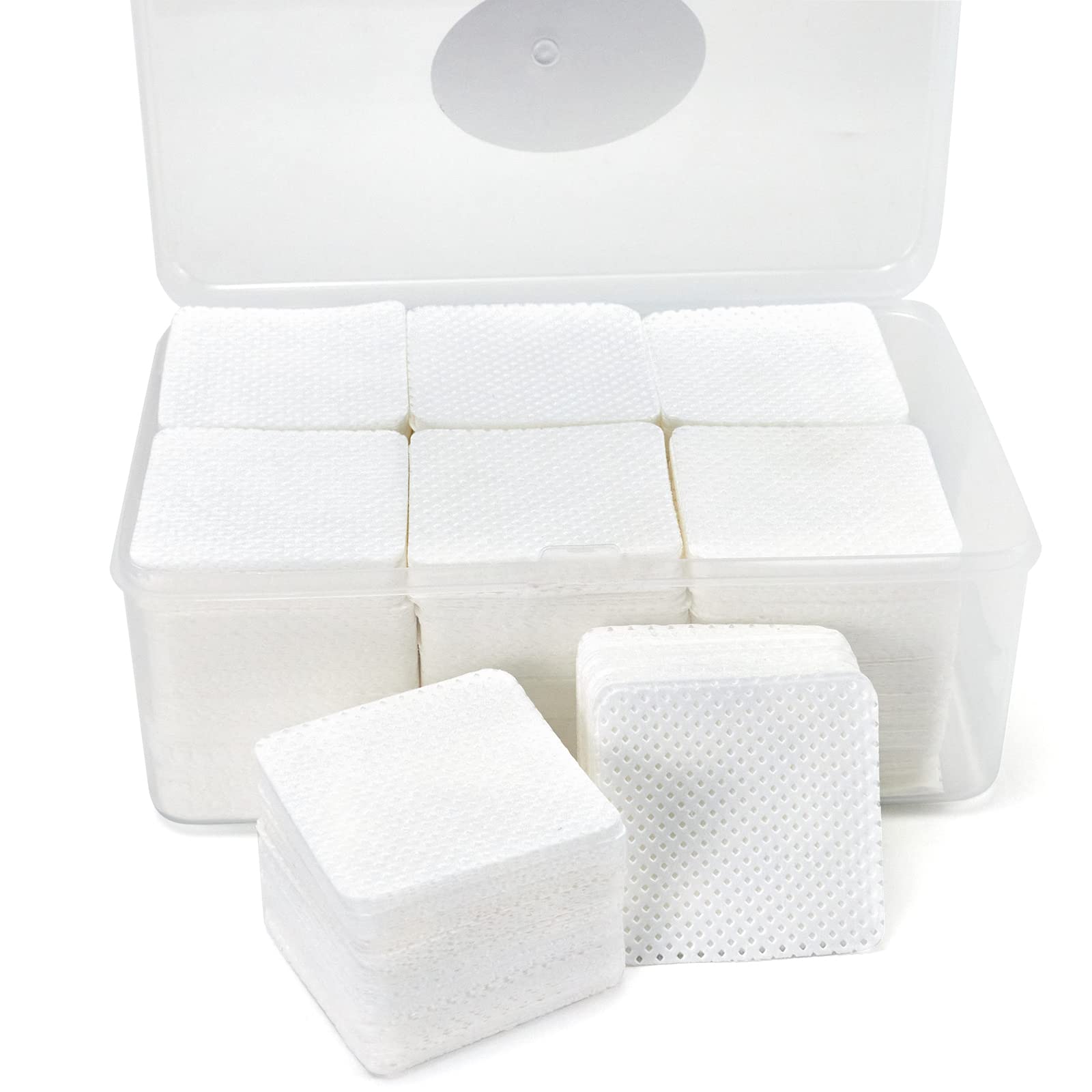 Lingettes BCOWOS sans peluche pour ongles dans une boîte, idéale pour une manucure nette.