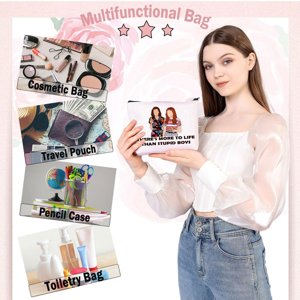 BDPWSS sac maquillage imprimé double face pour style chic