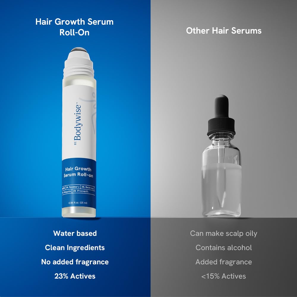 Be Bodywise Sérum Cheveux Application quotidienne Rouleau, routine capillaire simple