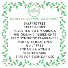 Be-One Organics formule-sans-parabene-sans-sulfate convient aux peaux sensibles avec soin doux.