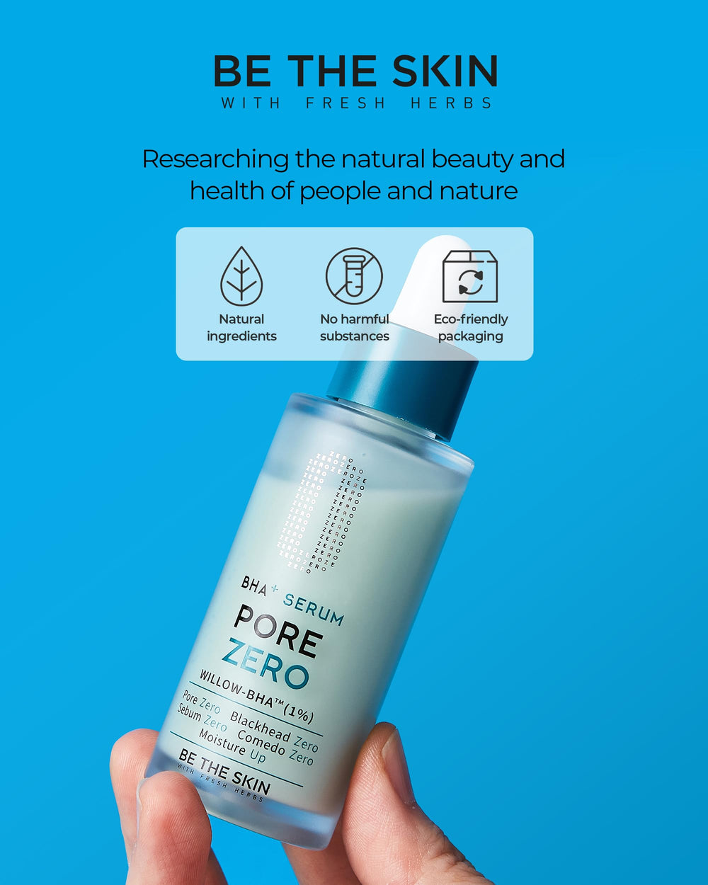 Sceau vegan du BE THE SKIN Pore Zero, marque éthique et sans cruauté.