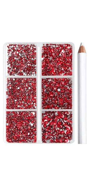 BEADSLAND strass rouges pour ongles, maquillage discret et décorations textiles.
