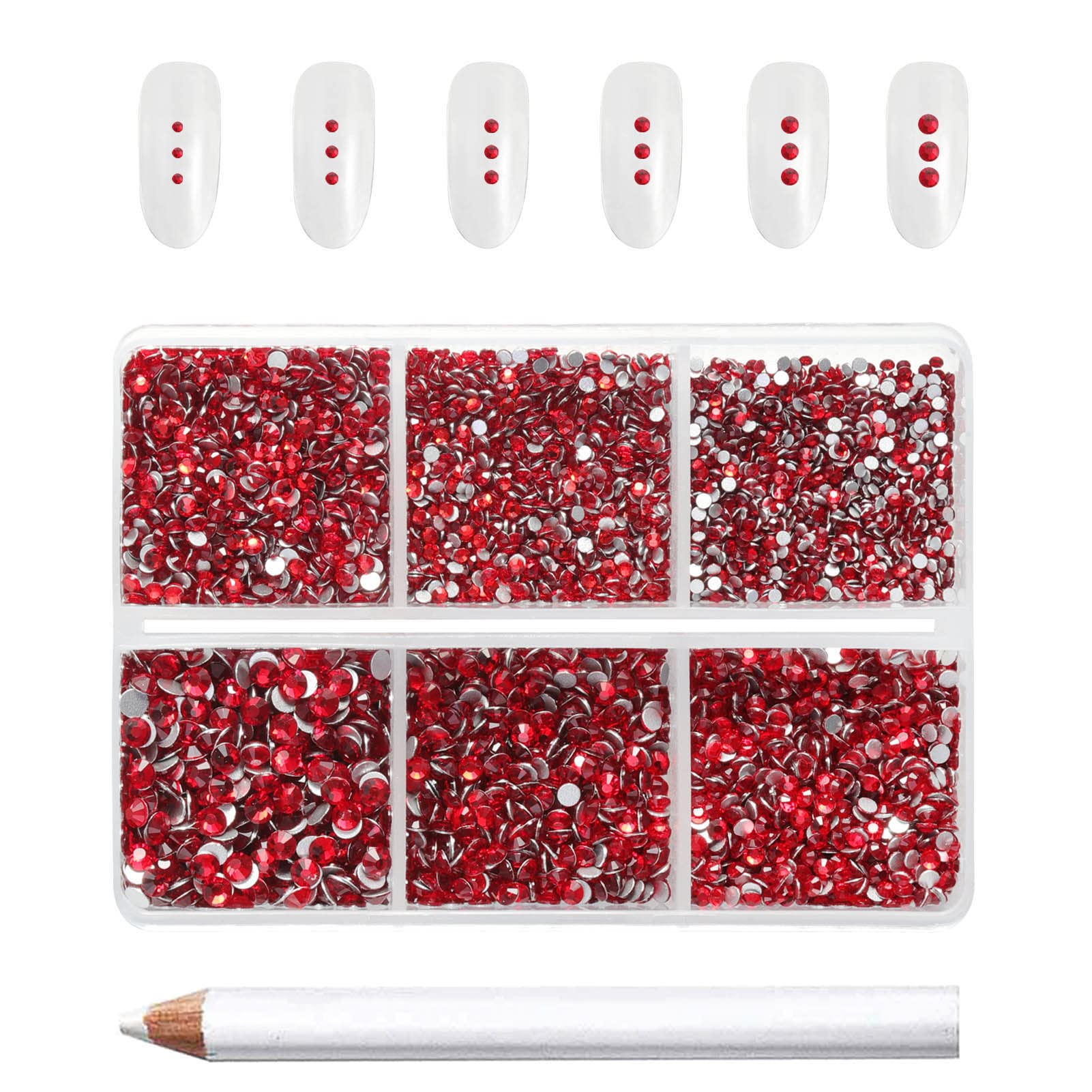 BEADSLAND, pierres à dos plat rouges, parfaites pour ongles et décorations faits maison.